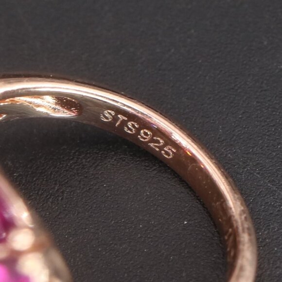 5 ct Chuck Clemency STS Ring Diamond Cut Garnet Sterling Silver 925 Gold Pl 14K - Picture 4 of 4